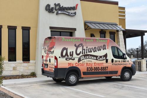 We Cater! Order your catering service now.  Only at Ay Chiwawa Mexican Cafe